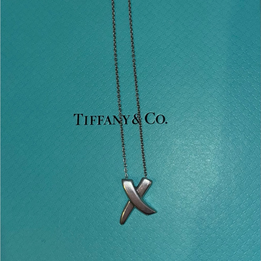 AUTH Tiffany & Co. Silver Paloma Picasso X Graffiti necklace